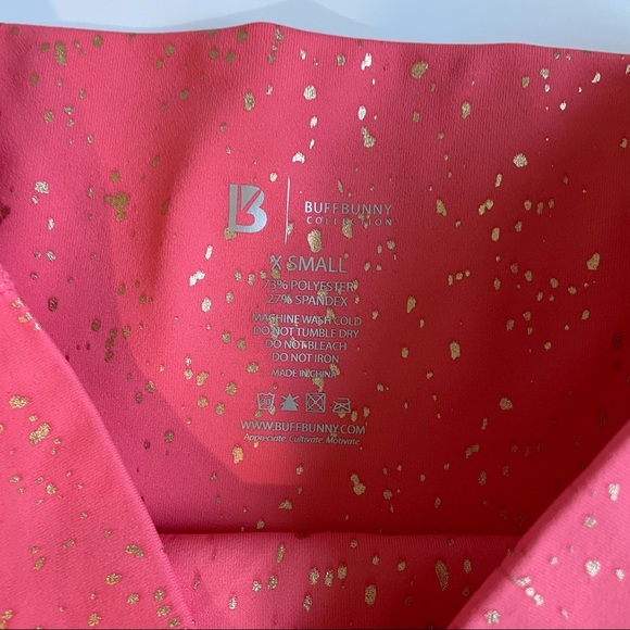 BuffBunny Rose Metallic Ombré Leggings NWT - Picture 5 of 7